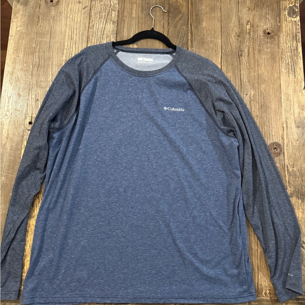 Columbia Men's Heathered Blue Long Sleeve Tee